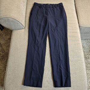 Talbots Cambridge Dark Navy Blue Career Office Straight Leg Pull-On Pants 6